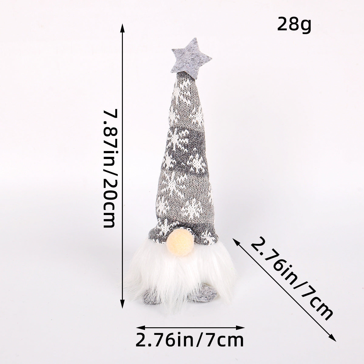 Christmas Glowing Faceless Gnome: Rudolph Doll Figurine