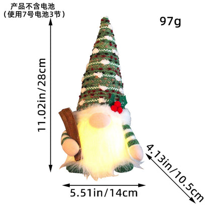 Christmas Glowing Faceless Gnome: Rudolph Doll Figurine