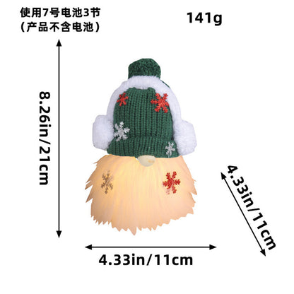 Christmas Glowing Faceless Gnome: Rudolph Doll Figurine