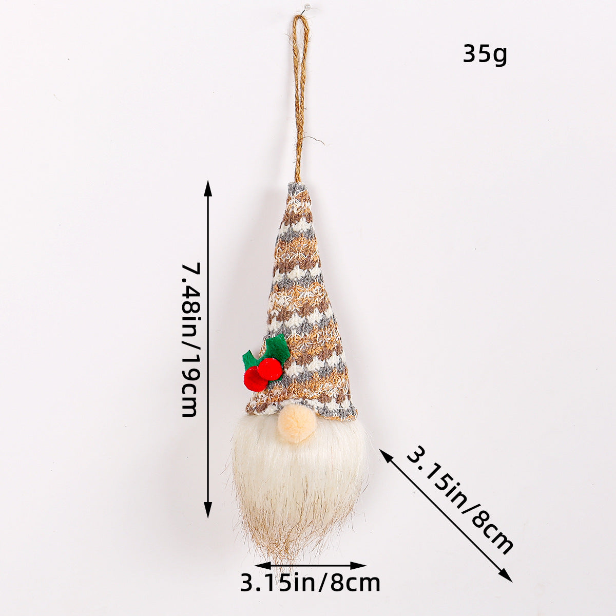 Christmas Glowing Faceless Gnome: Rudolph Doll Figurine