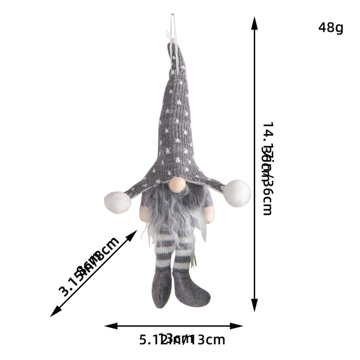 Christmas Glowing Faceless Gnome: Rudolph Doll Figurine