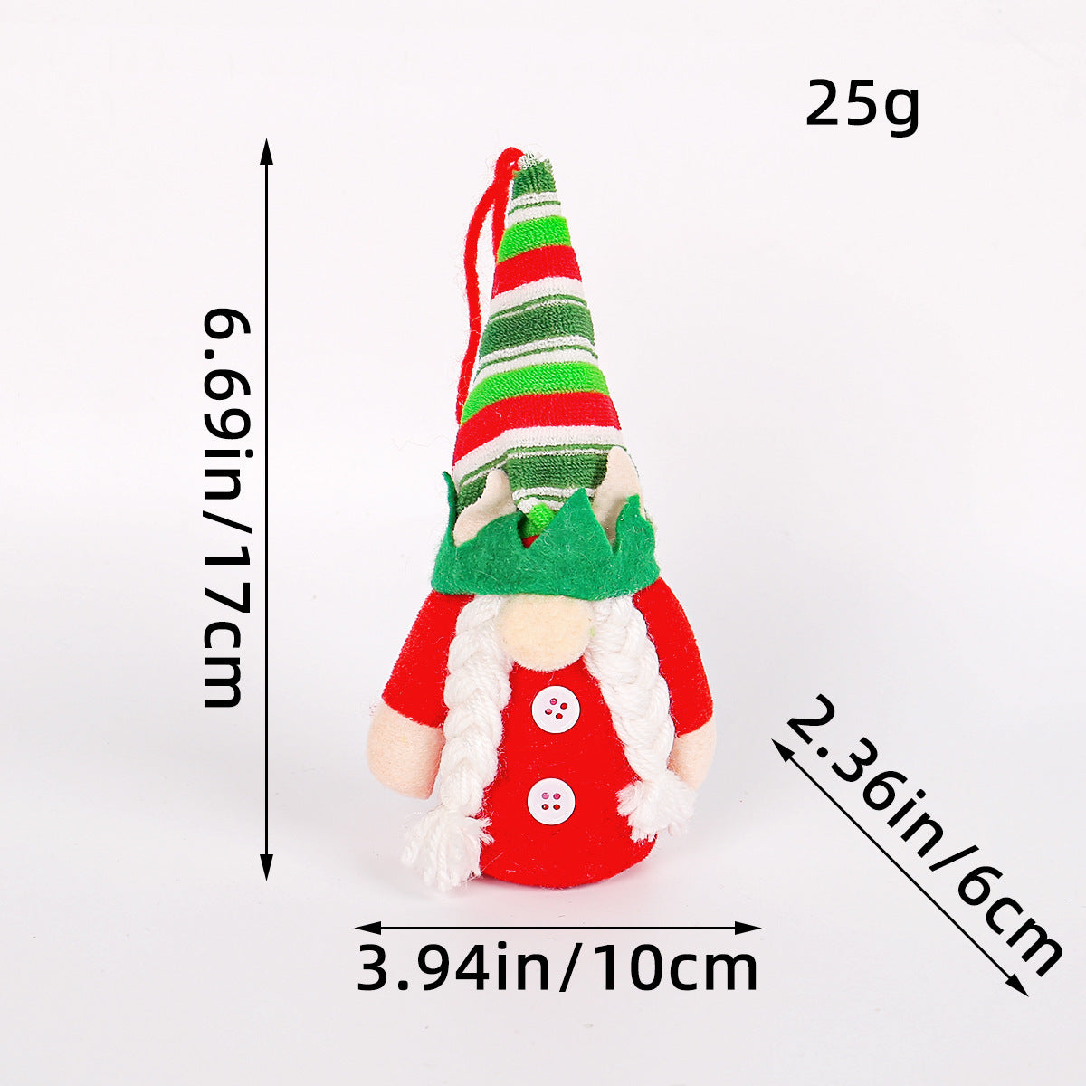 Christmas Glowing Faceless Gnome: Rudolph Doll Figurine