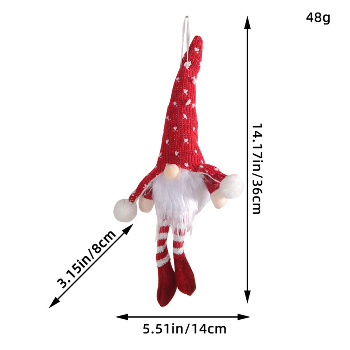 Christmas Glowing Faceless Gnome: Rudolph Doll Figurine