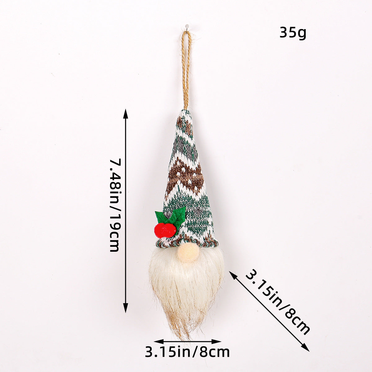 Christmas Glowing Faceless Gnome: Rudolph Doll Figurine