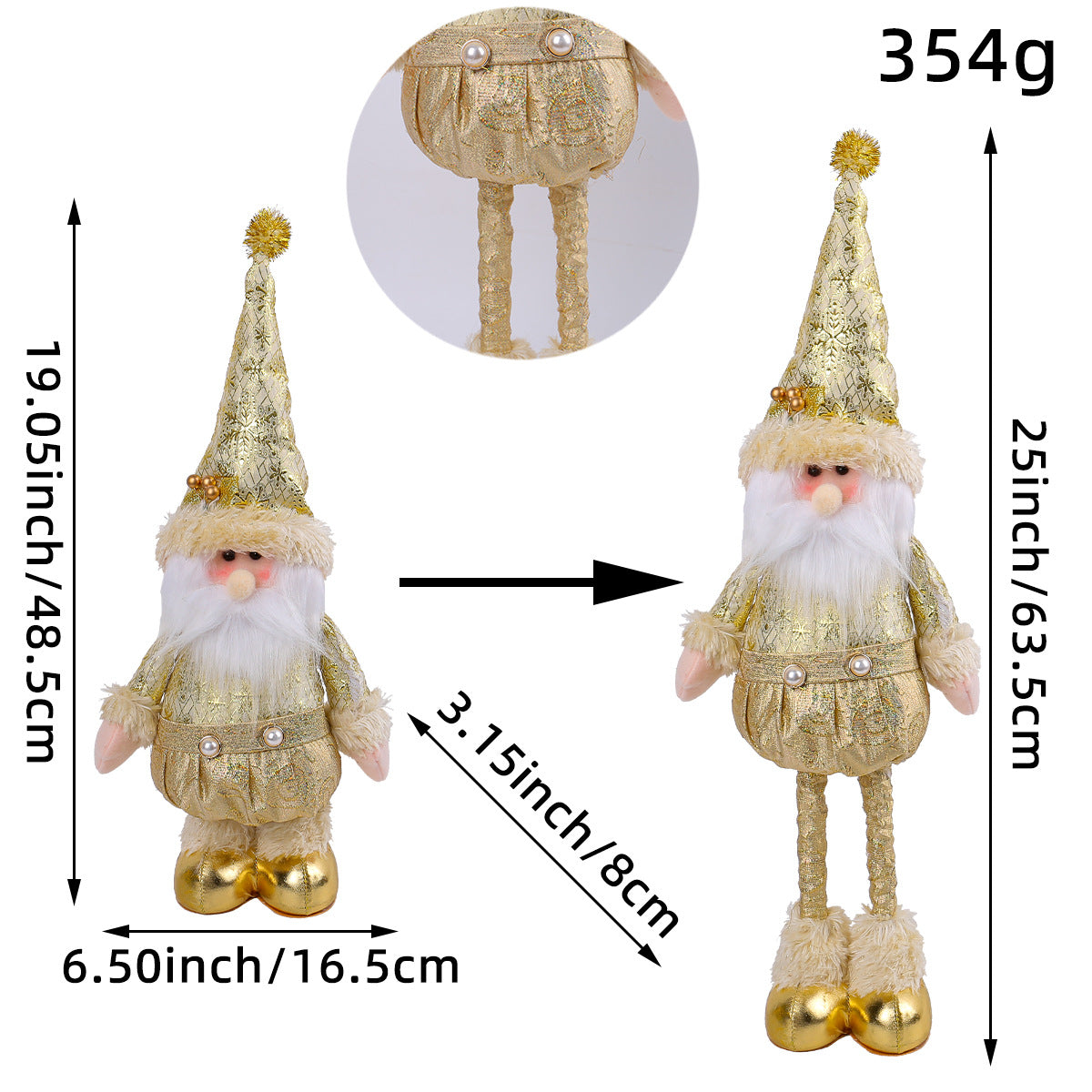 Festive Christmas Retractable Standing Doll