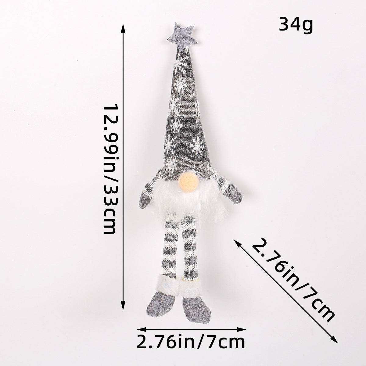 Christmas Glowing Faceless Gnome: Rudolph Doll Figurine