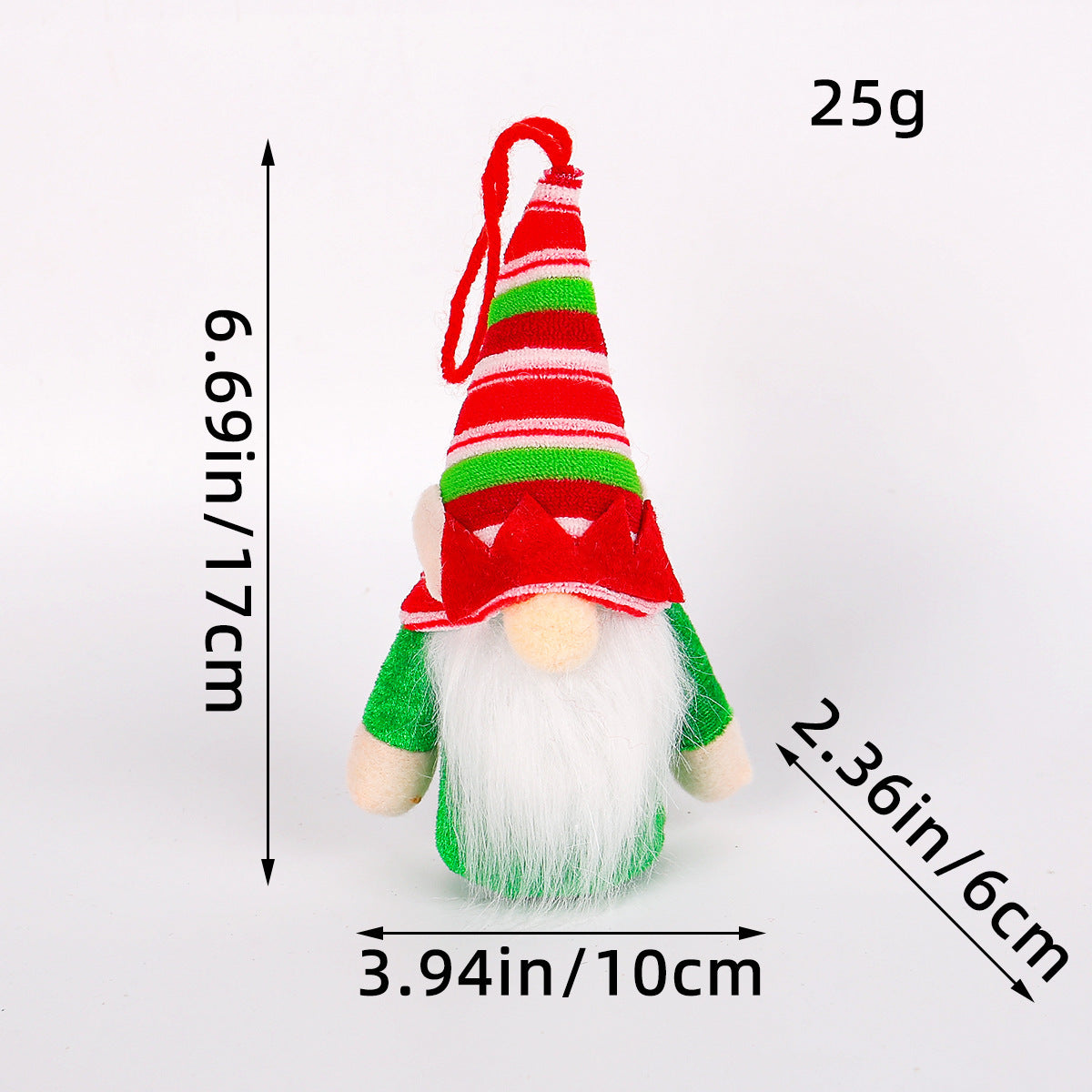 Christmas Glowing Faceless Gnome: Rudolph Doll Figurine