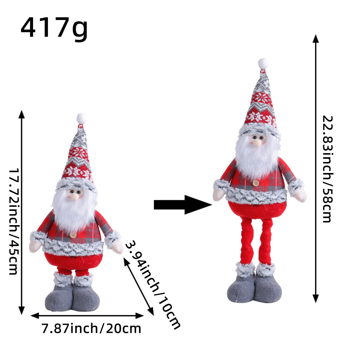 Festive Christmas Retractable Standing Doll