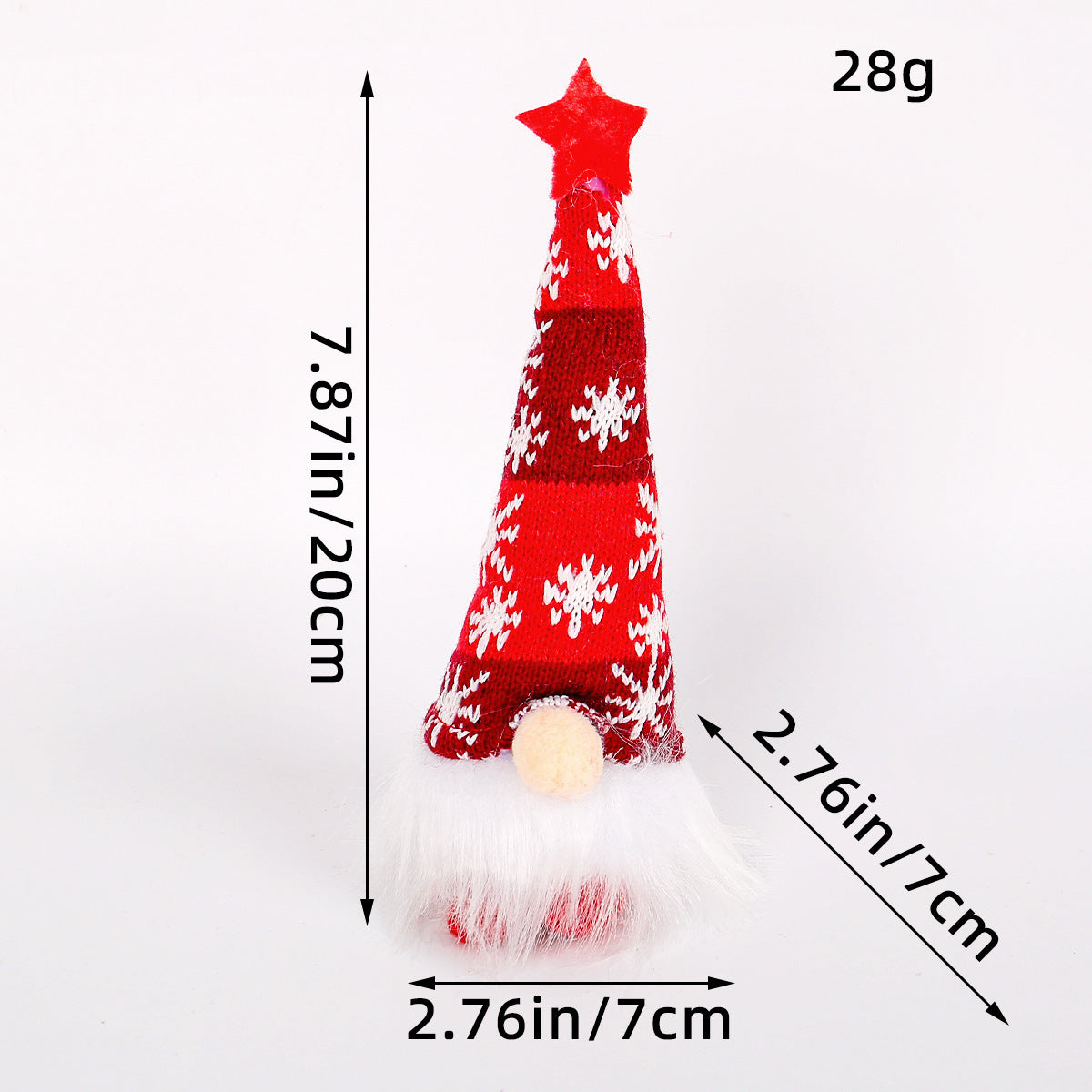 Christmas Glowing Faceless Gnome: Rudolph Doll Figurine