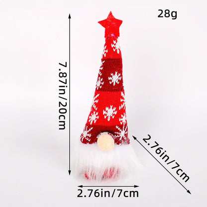 Christmas Glowing Faceless Gnome: Rudolph Doll Figurine