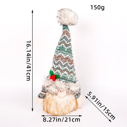 Christmas Glowing Faceless Gnome: Rudolph Doll Figurine