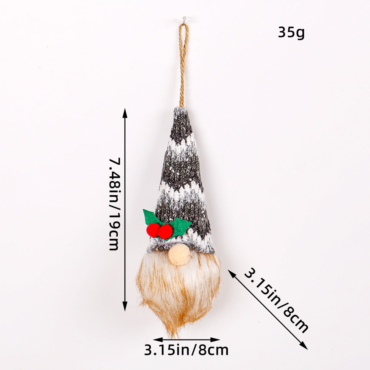 Christmas Glowing Faceless Gnome: Rudolph Doll Figurine