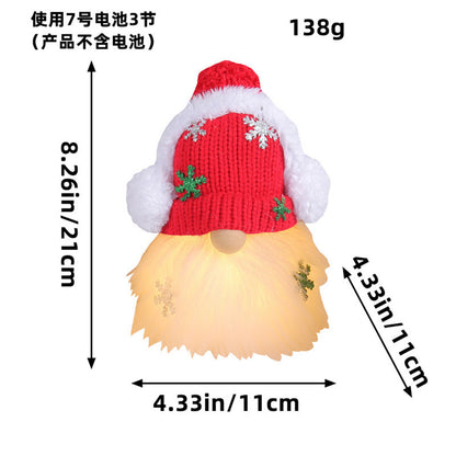 Christmas Glowing Faceless Gnome: Rudolph Doll Figurine