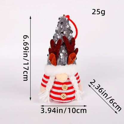 Christmas Glowing Faceless Gnome: Rudolph Doll Figurine