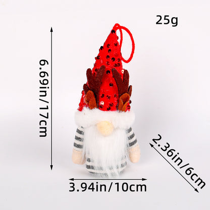 Christmas Glowing Faceless Gnome: Rudolph Doll Figurine