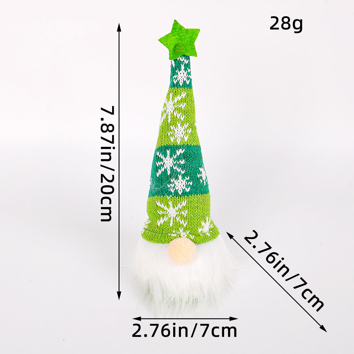 Christmas Glowing Faceless Gnome: Rudolph Doll Figurine