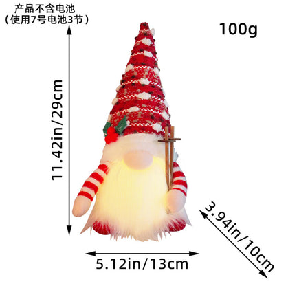 Christmas Glowing Faceless Gnome: Rudolph Doll Figurine