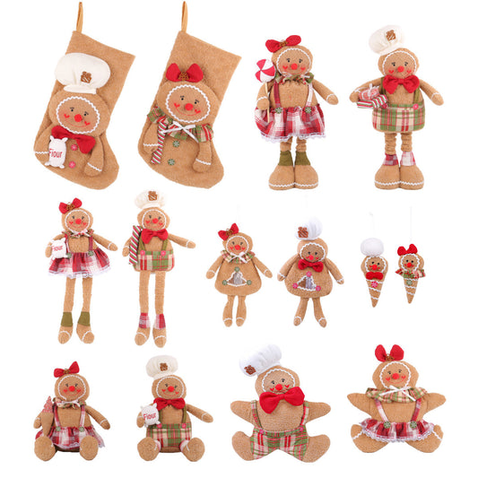 Christmas Gingerbread Man Doll Series: Ornaments & Tabletop Decor