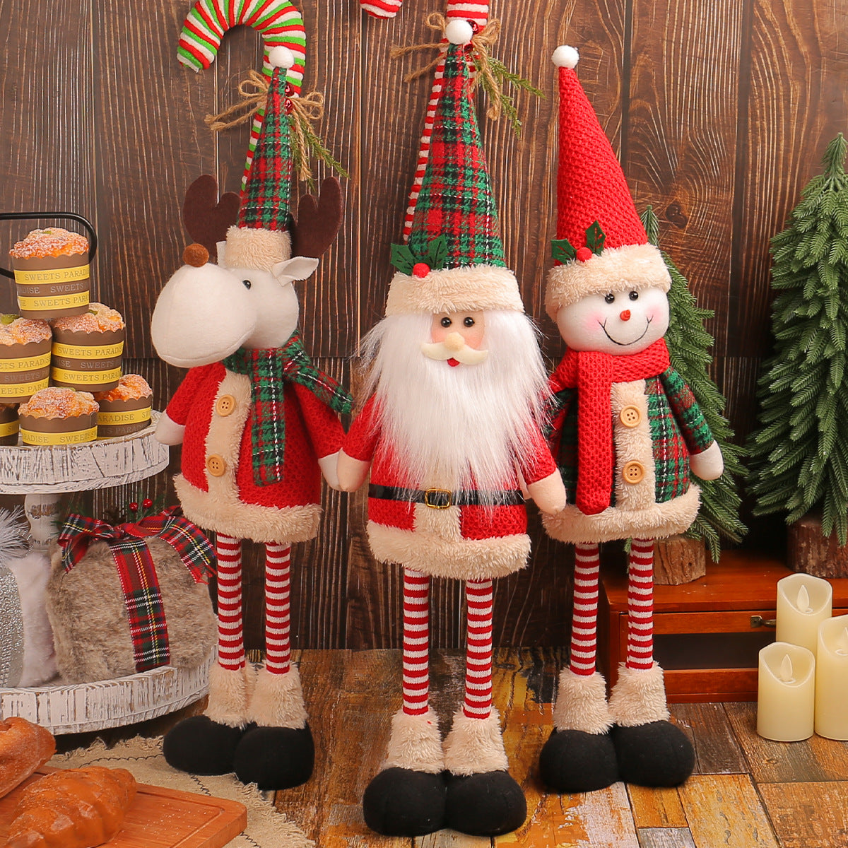 Festive Christmas Retractable Standing Doll